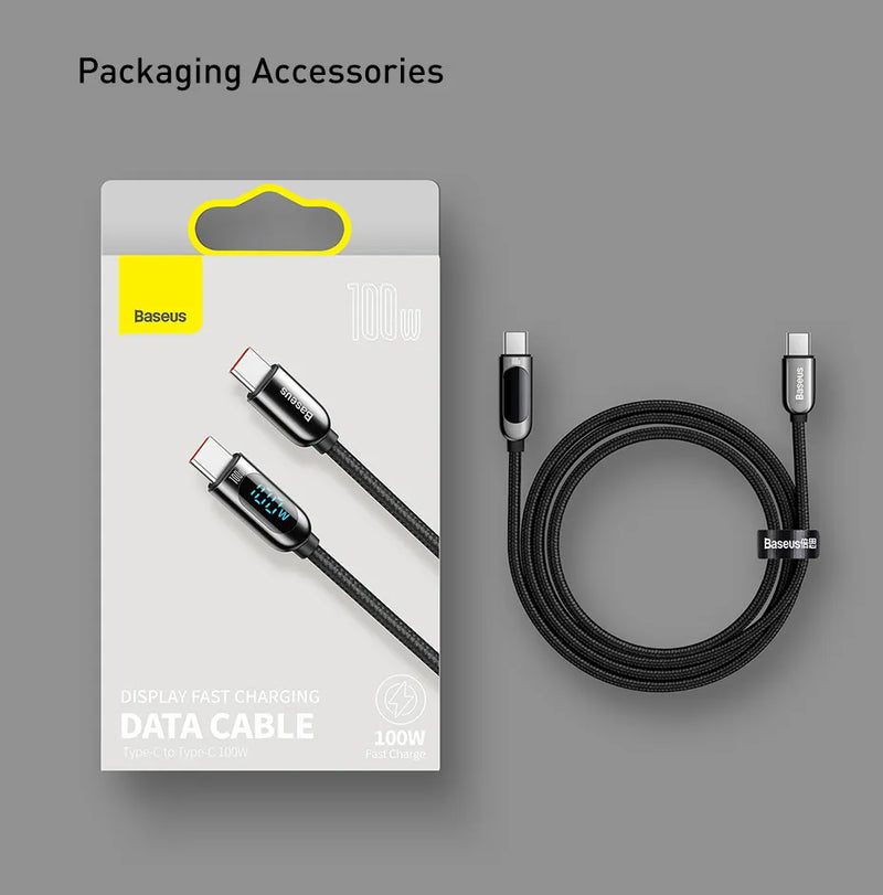 Fast Charging 100W Type-C to Type-C Cable