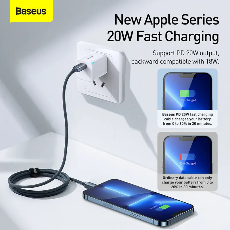 Fast Charging 20W Charger Type-C to Lightning Cable