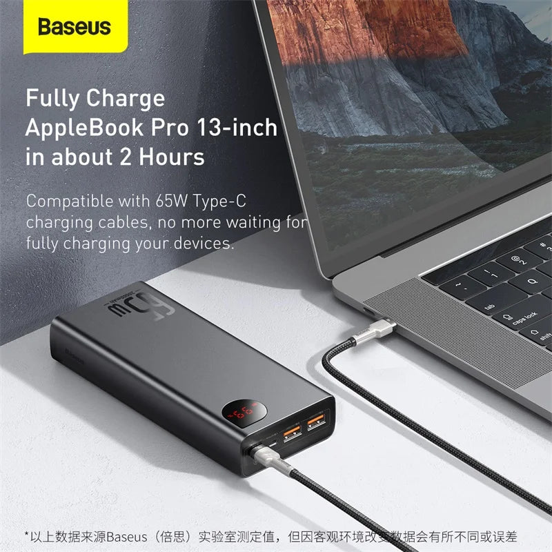 Power Bank   20000mAh Portable Charging 65W