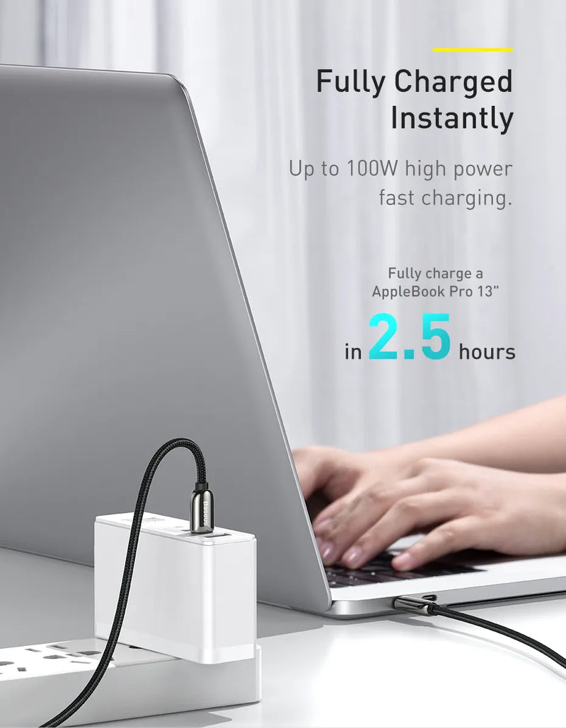 Fast Charging 100W Type-C to Type-C Cable