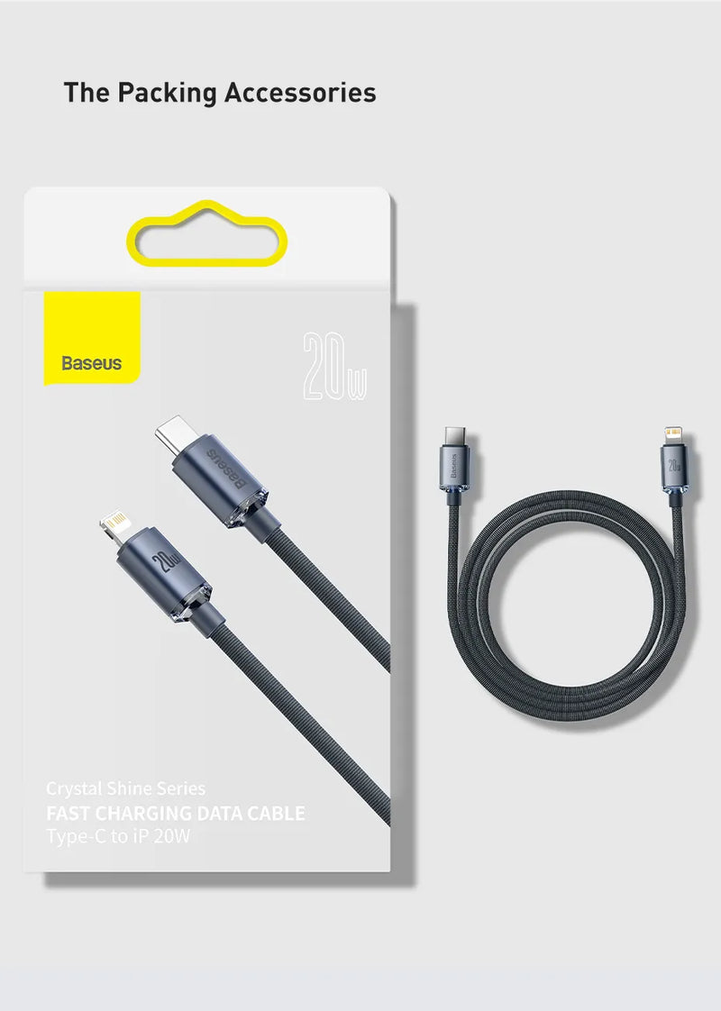 Fast Charging 20W Charger Type-C to Lightning Cable