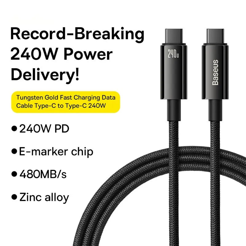 240W Supercharge Type-C to Type-C Cable