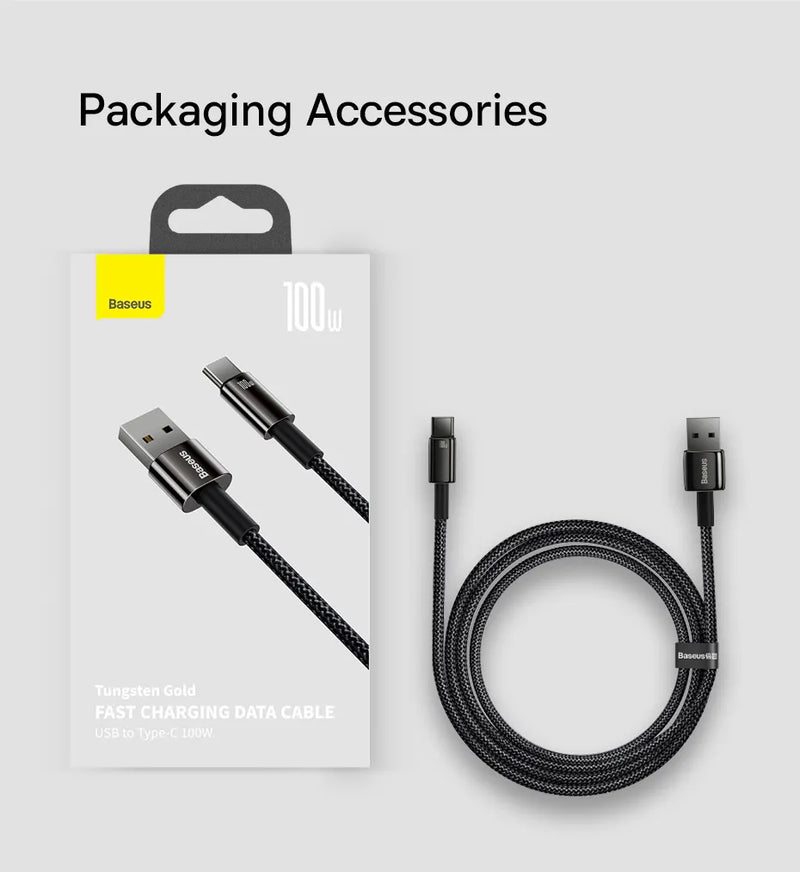 Fast Charging 100W USB Type-C to Type-C Cable