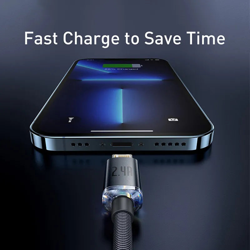 iPhone Fast 2.4A Data Charging Charger USB to Lightning Cable